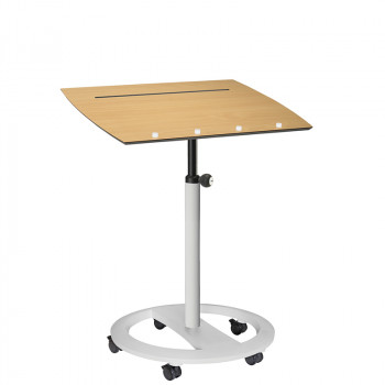 officeplus Sitz-Stehpult rolls drive R3-D2-11 Gestell lichtgrau Platte Buche-Dekor bei Buero-Ideen und Büro-GOERTZ in Darmstadt